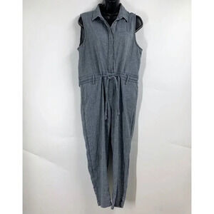 Lucca For Wildfang Women's Linen Blend Sleeveless Drawstring Jumpsuit Size S